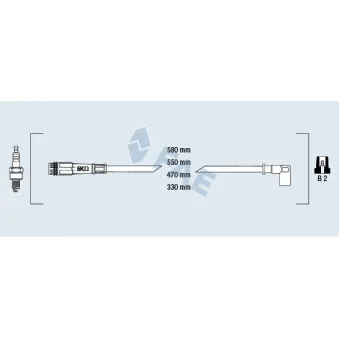 FAE 86040 - Kit de câbles d'allumage