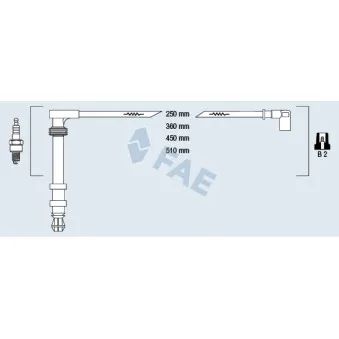 FAE 86050 - Kit de câbles d'allumage