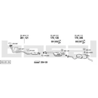 Echappement BOSAL 052.051.50