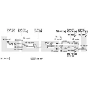 Echappement BOSAL 052.221.30