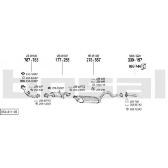 BOSAL 054.311.95 - Echappement