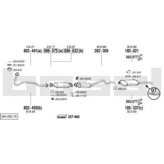 Echappement BOSAL 060.080.76