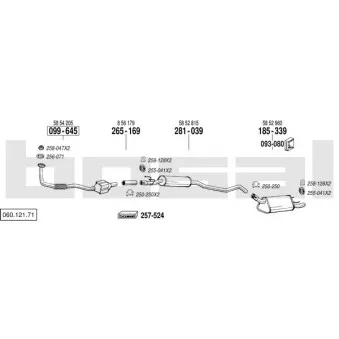 Echappement BOSAL 060.121.71