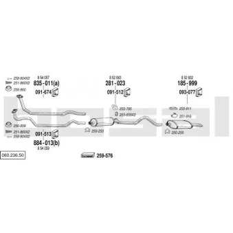 Echappement BOSAL 060.236.50