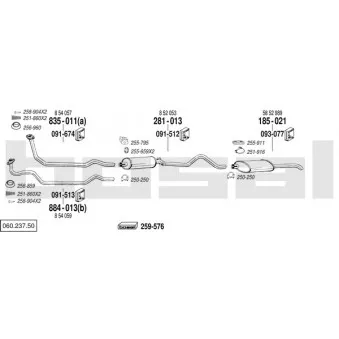 Echappement BOSAL 060.237.50