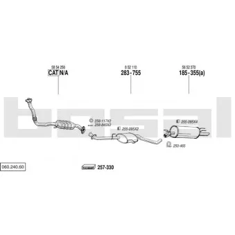 Echappement BOSAL 060.240.60