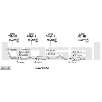 Echappement BOSAL 060.245.50