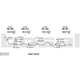 Echappement BOSAL 060.248.50