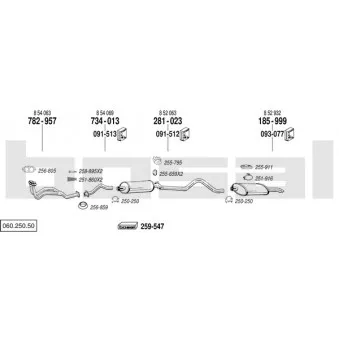 Echappement BOSAL 060.250.50