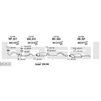 Echappement BOSAL 060.254.54