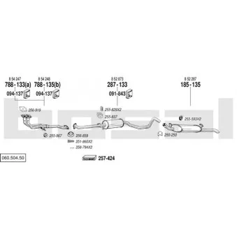 Echappement BOSAL 060.504.50