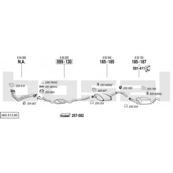 BOSAL 060.513.80 - Echappement