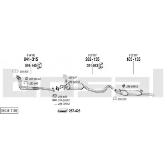 Echappement BOSAL 060.517.55