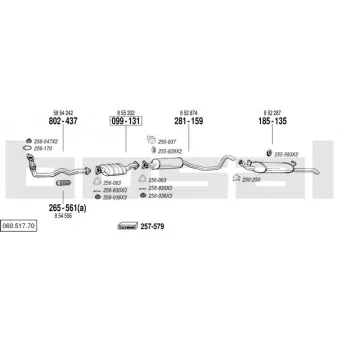 BOSAL 060.517.70 - Echappement