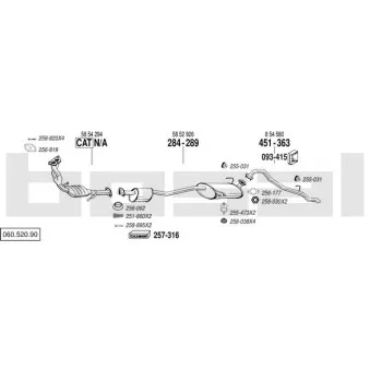 Echappement BOSAL 060.520.90