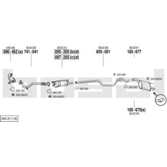 BOSAL 060.911.06 - Echappement
