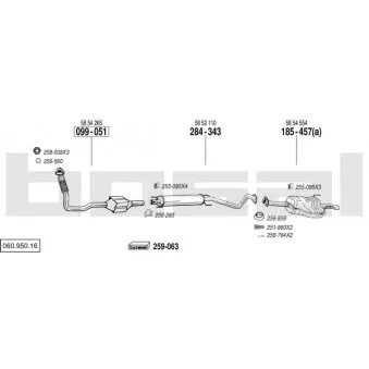 BOSAL 060.950.16 - Echappement