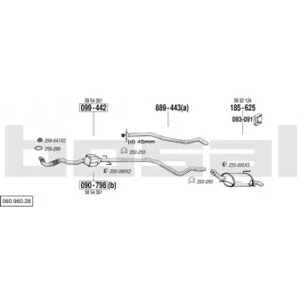 BOSAL 060.960.28 - Echappement