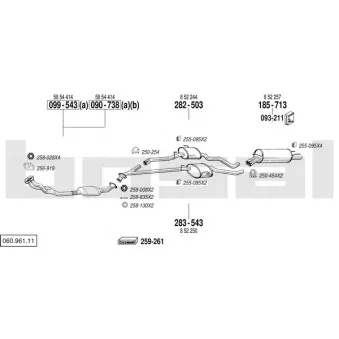 BOSAL 060.961.11 - Echappement