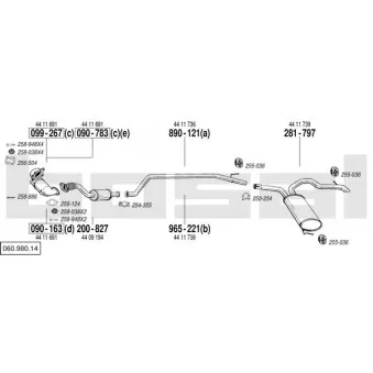 Echappement BOSAL 060.980.14