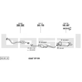 Echappement BOSAL 060.981.35