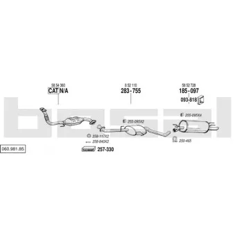 Echappement BOSAL 060.981.85