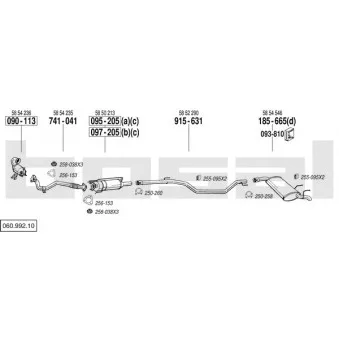 BOSAL 060.992.10 - Echappement