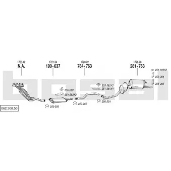 BOSAL 062.308.50 - Echappement