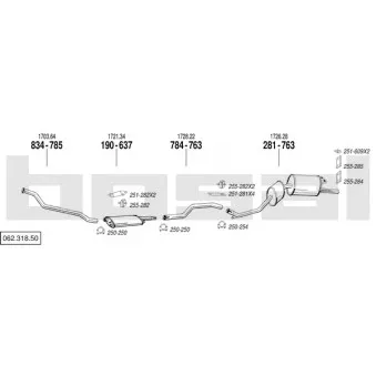 Echappement BOSAL 062.318.50