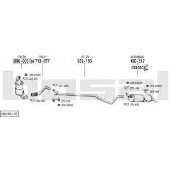 BOSAL 062.981.25 - Echappement