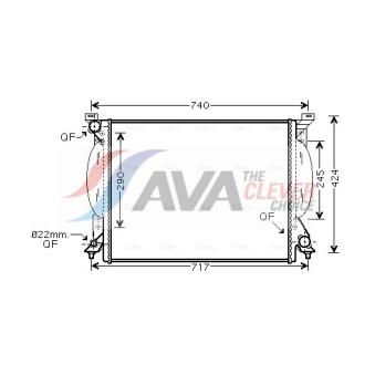 Radiateur, refroidissement du moteur AVA QUALITY COOLING AI2204