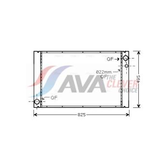 Radiateur, refroidissement du moteur AVA QUALITY COOLING AI2289