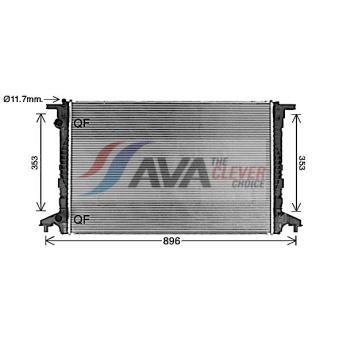 Radiateur, refroidissement du moteur AVA QUALITY COOLING AI2440