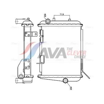 Radiateur, refroidissement du moteur AVA QUALITY COOLING AI2453