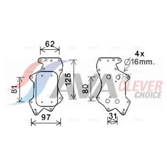 Radiateur d'huile AVA QUALITY COOLING AI3403