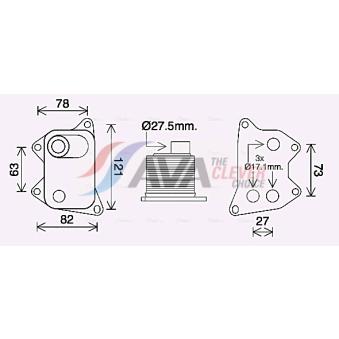 Radiateur d'huile AVA QUALITY COOLING OEM 06L117021E