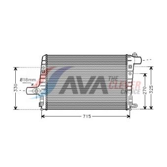 Intercooler, échangeur AVA QUALITY COOLING AI4136
