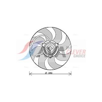 Ventilateur, refroidissement du moteur AVA QUALITY COOLING OEM 8E0959455