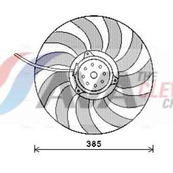Ventilateur, refroidissement du moteur AVA QUALITY COOLING OEM 8E0959455