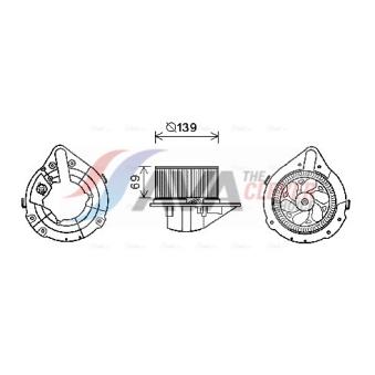 Moteur électrique, pulseur d'air habitacle AVA QUALITY COOLING OEM 8A1820021 Moteur électrique, pulseur d'air habitacle AVA QUALITY COOLING OEM 8A1820021