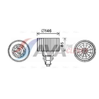 Moteur électrique, pulseur d'air habitacle AVA QUALITY COOLING AI8374