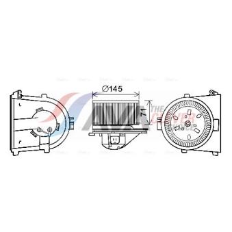 Moteur électrique, pulseur d'air habitacle AVA QUALITY COOLING OEM 8D1819021A