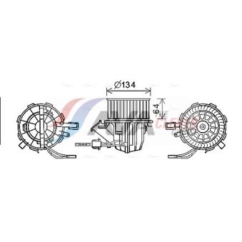 Moteur électrique, pulseur d'air habitacle AVA QUALITY COOLING OEM 8K1820021C