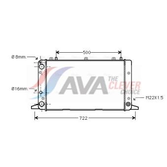 Radiateur, refroidissement du moteur AVA QUALITY COOLING AIA2047