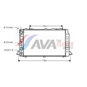 Radiateur, refroidissement du moteur AVA QUALITY COOLING AIA2089