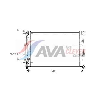 Radiateur, refroidissement du moteur AVA QUALITY COOLING AIA2123 pour ISUZU GEMINI 1.6 - 102cv