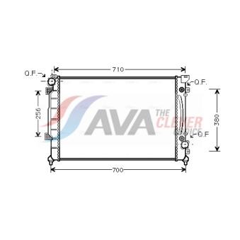 Radiateur, refroidissement du moteur AVA QUALITY COOLING OEM 4B0121251Q Radiateur, refroidissement du moteur AVA QUALITY COOLING OEM 4B0121251Q