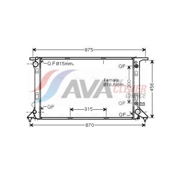 Radiateur, refroidissement du moteur AVA QUALITY COOLING AIA2309