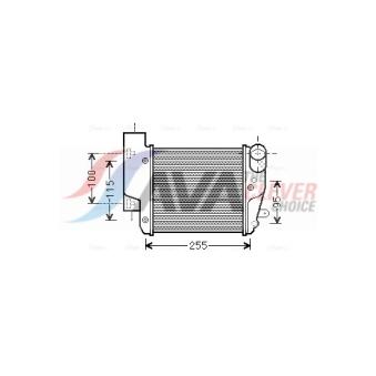 Intercooler, échangeur AVA QUALITY COOLING AIA4304