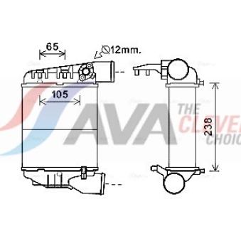 Intercooler, échangeur AVA QUALITY COOLING OEM 8E0145805D